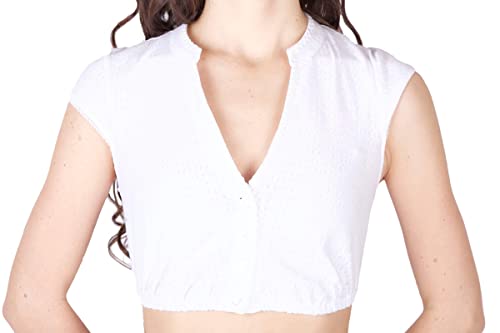 Hammerschmid Dirndlbluse Betty 212 2912 Weiss Flügelarm Größe 36 von Hammerschmid