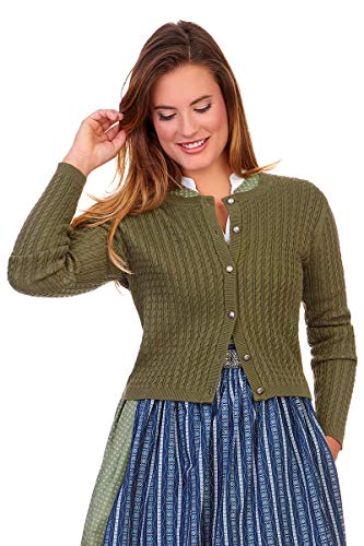 Hammerschmid Trachten Strickjacke - REIT - Mauve, Oliv von Hammerschmid