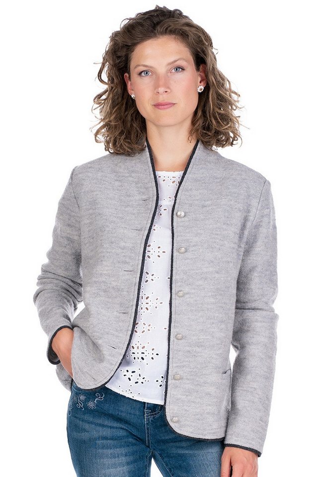 Hammerschmid Trachtenjanker Walkjacke Damen - VELDEN - grau von Hammerschmid