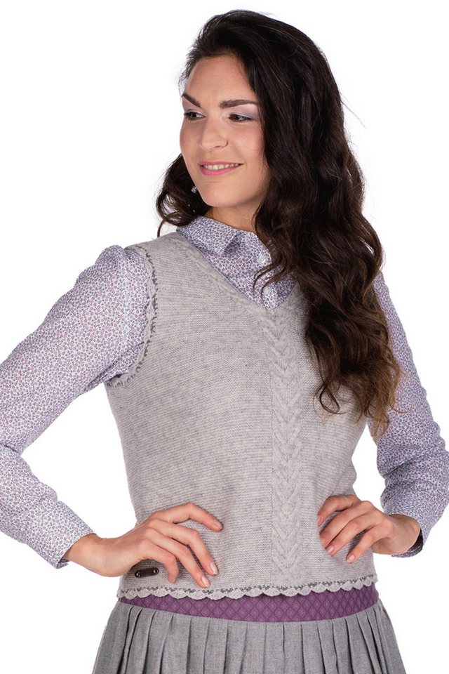 Hammerschmid Trachtenweste Pullunder Damen - RAURIS - eisgrau, grau von Hammerschmid