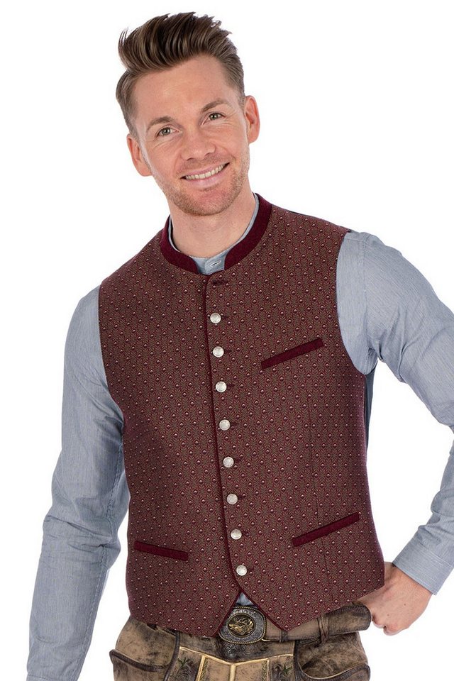 Hammerschmid Trachtenweste Trachtenweste - MANFRED - bordeaux/klee von Hammerschmid