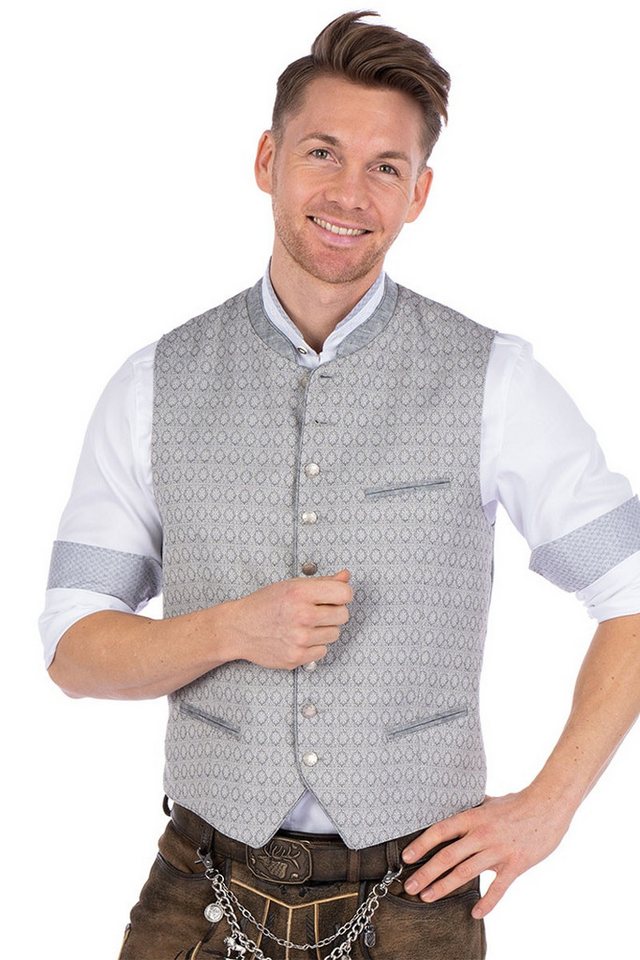 Hammerschmid Trachtenweste Trachtenweste - MORITZ - hellgrau/beige von Hammerschmid