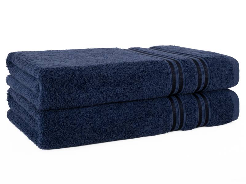 HAMMETEX Duschtuch "2er Set Badetücher 70x140 cm, 100% Baumwolle, Weich & Saugstark", (Set, 2 St., 2), mit Bordüre, einfarbig, weich von Hammetex