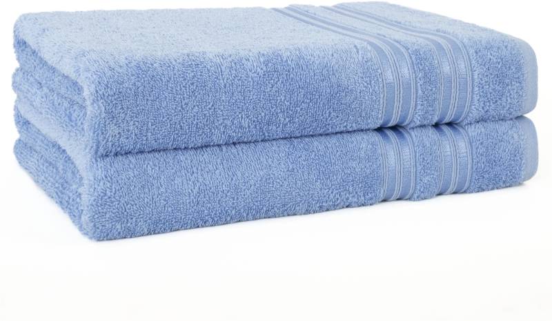 HAMMETEX Duschtuch "2er Set Badetücher 70x140 cm, 100% Baumwolle, Weich & Saugstark" mit Bordüre, einfarbig, weich HAMMETEX Duschtuch "2er Set Badetücher 70x140 cm, 100% Baumwolle, Weich & Saugstark" mit Bordüre, einfarbig, weich von Hammetex