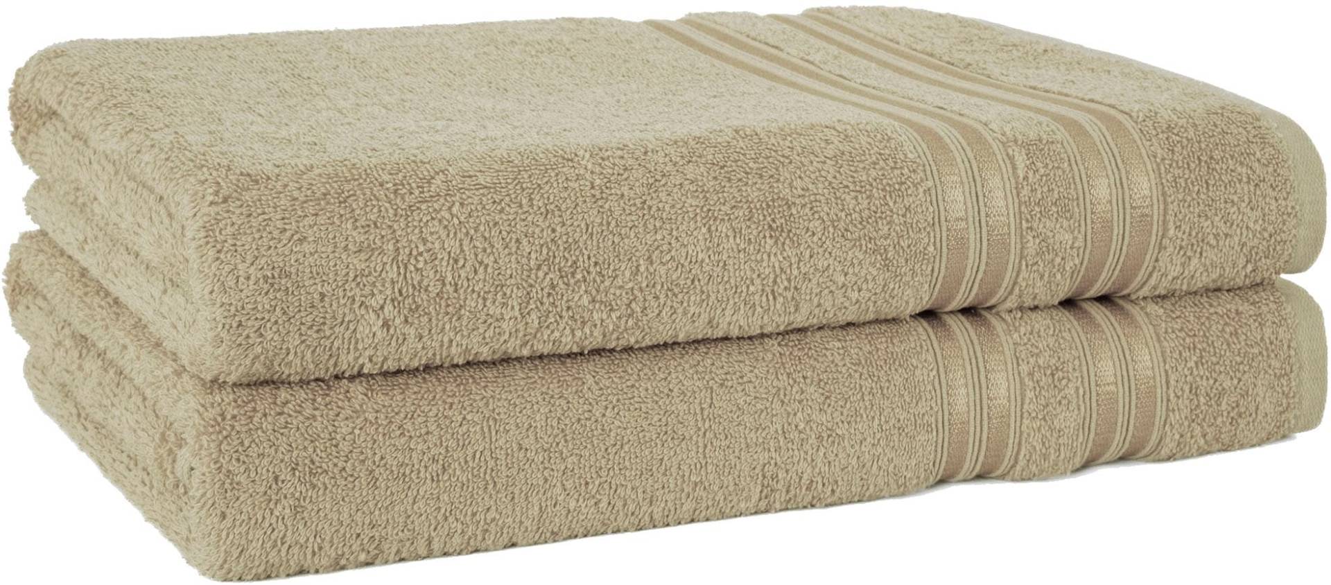 HAMMETEX Duschtuch "2er Set Badetücher 70x140 cm, 100% Baumwolle, Weich & Saugstark" von Hammetex