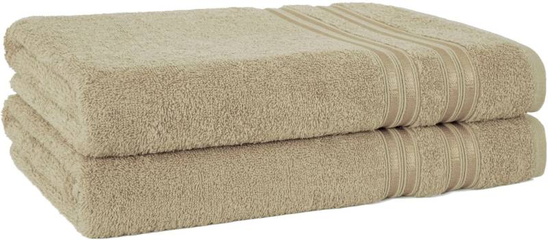 HAMMETEX Duschtuch "2er Set Badetücher 70x140 cm, 100% Baumwolle, Weich & Saugstark" von Hammetex