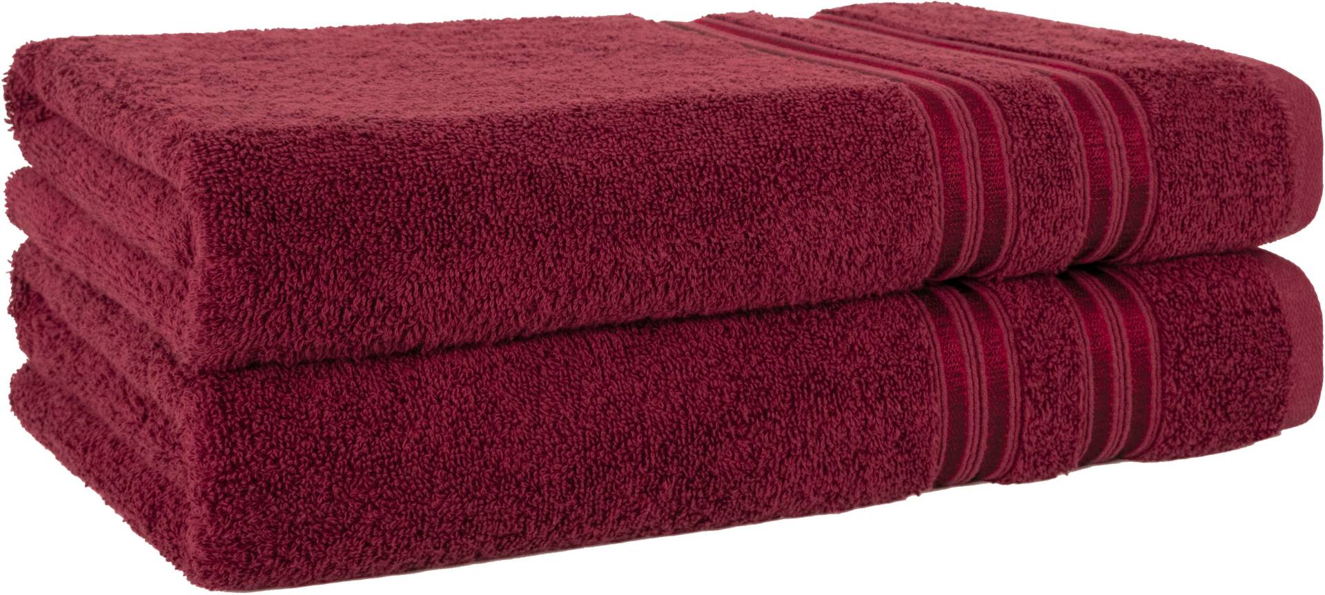 HAMMETEX Duschtuch "2er Set Badetücher 70x140 cm, 100% Baumwolle, Weich & Saugstark" von Hammetex