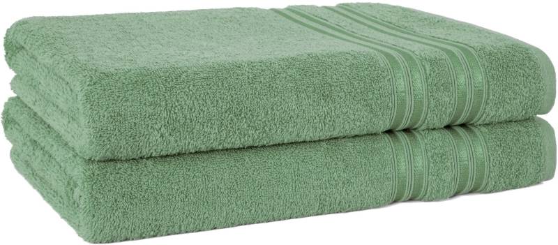 HAMMETEX Duschtuch "2er Set Badetücher 70x140 cm, 100% Baumwolle, Weich & Saugstark" von Hammetex