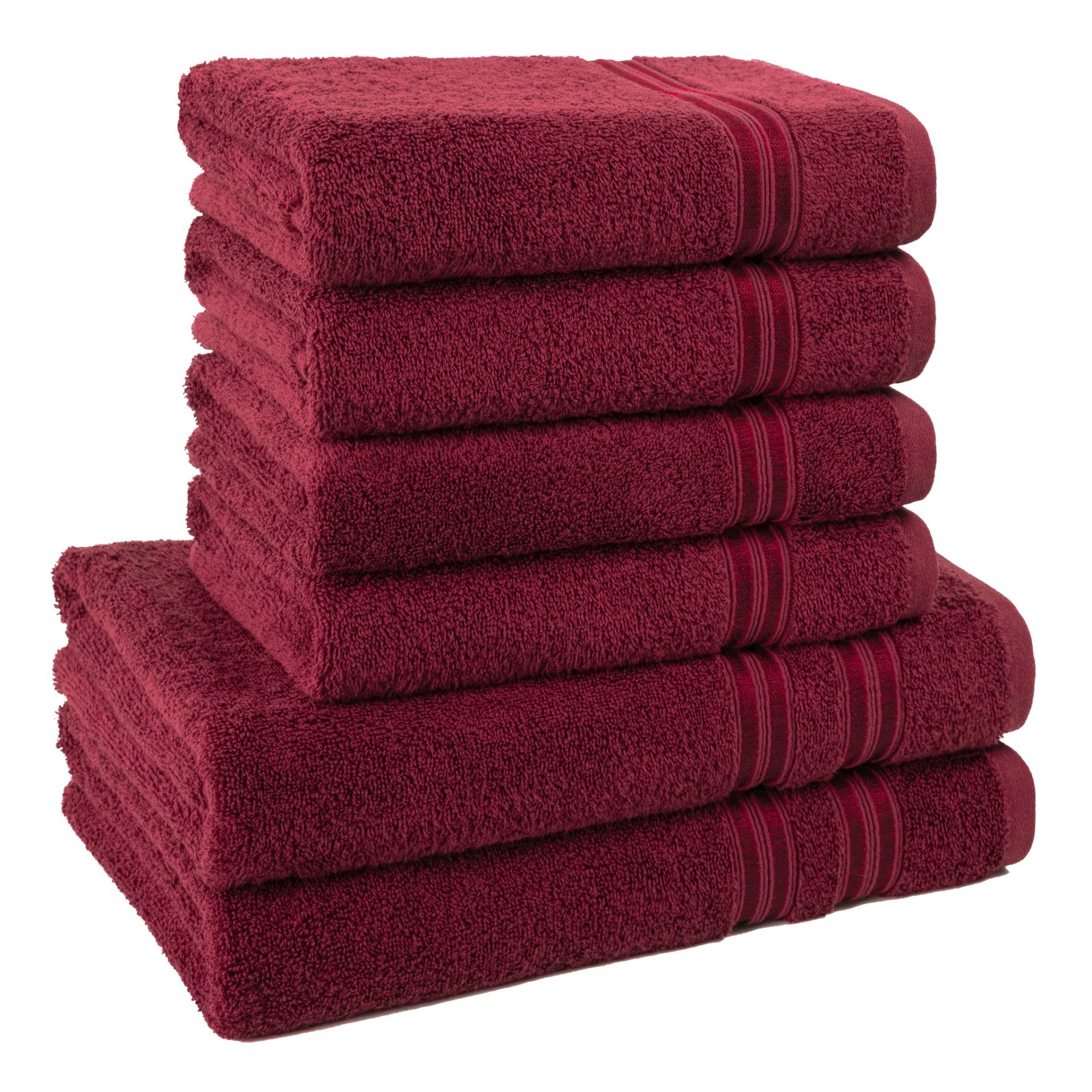 HAMMETEX Handtuch Set "6-teiliges Handtuch Set, 100% Baumwolle, Weich & Saugstark" Set 6 Stk. Frottier von Hammetex