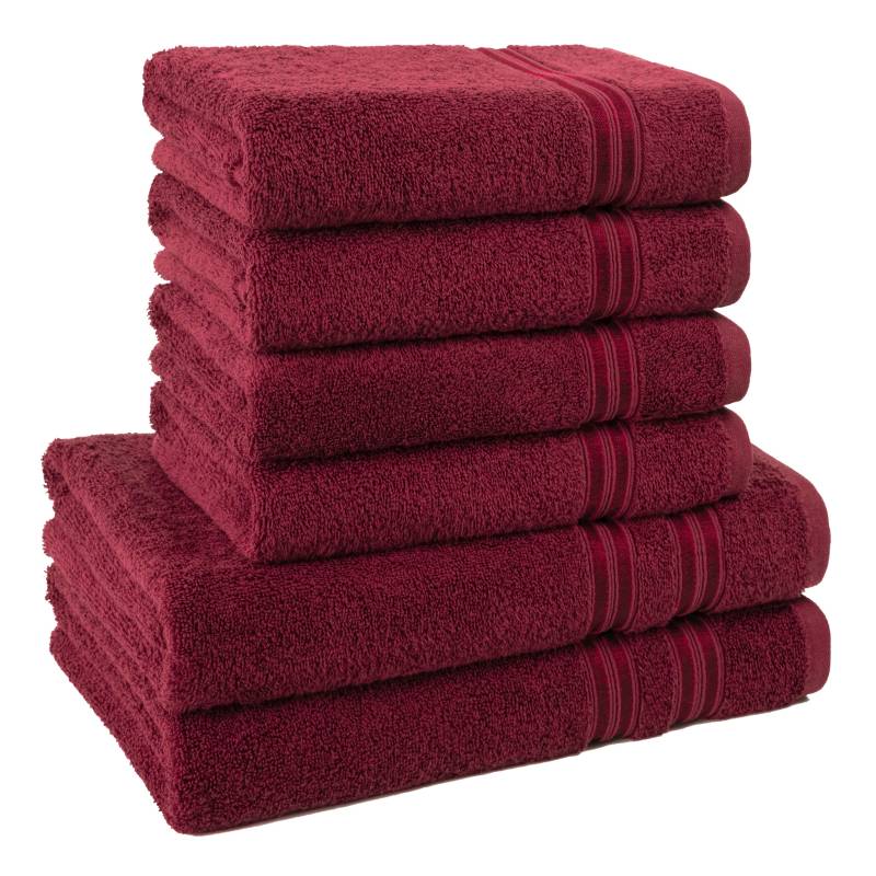 HAMMETEX Handtuch Set "6-teiliges Handtuch Set, 100% Baumwolle, Weich & Saugstark" Set 6 Stk. Frottier von Hammetex