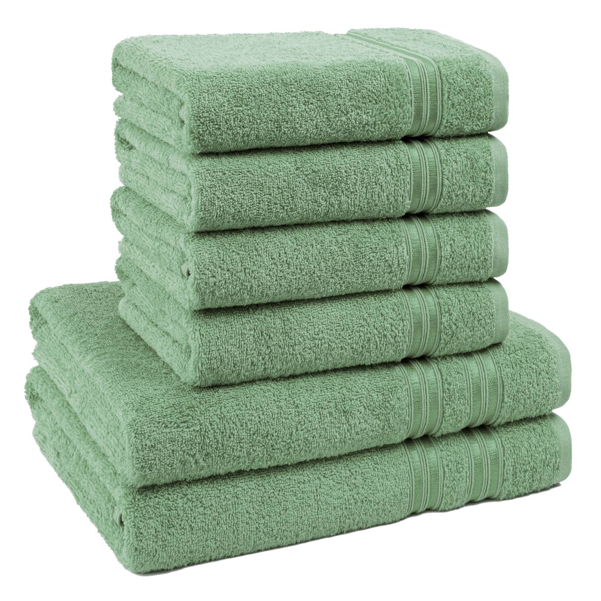 HAMMETEX Handtuch Set "6-teiliges Handtuch Set, 100% Baumwolle, Weich & Saugstark" Set 6 Stk. Frottier von Hammetex