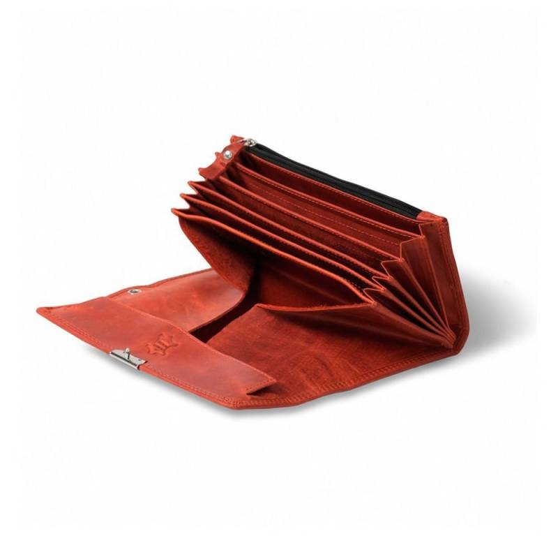 Hamosons Kellnerbörse Profi Kellnerbörse, Kellnergeldebeutel, Wax-Crunch Leder, Rot von Hamosons