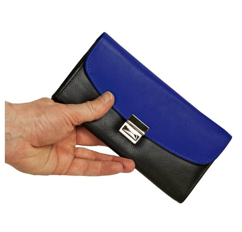 Hamosons Kellnerbörse Profi Kellnerbörse / Kellnergeldbeutel Schwarz mit Azur-Blau, Hamosons von Hamosons