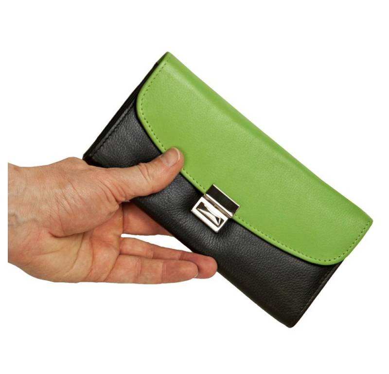 Hamosons Kellnerbörse Profi Kellnerbörse / Kellnergeldbeutel Schwarz mit Mai-Grün, Hamosons von Hamosons