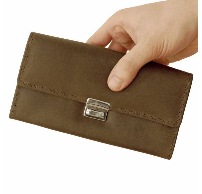 Hamosons Kellnerbörse XL Profi Kellnerbörse Kellnergeldbeutel, Vintage Leder Braun Hamosons von Hamosons
