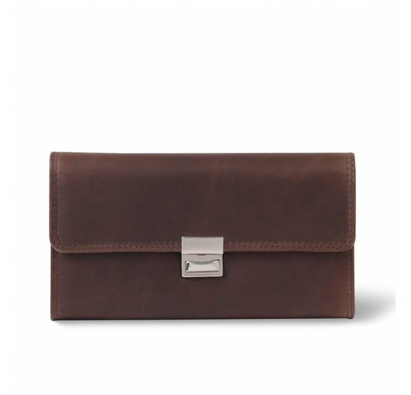 Hamosons Kellnerbörse XL Profi Kellnerbörse Kellnergeldbeutel, Wax-Crunch Leder Braun von Hamosons