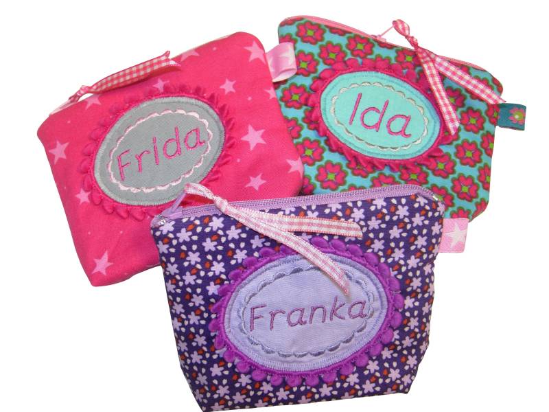 Geldbörse Geldbeutel Mini Tasche Personalisiert Mädchen von Hampelinchen