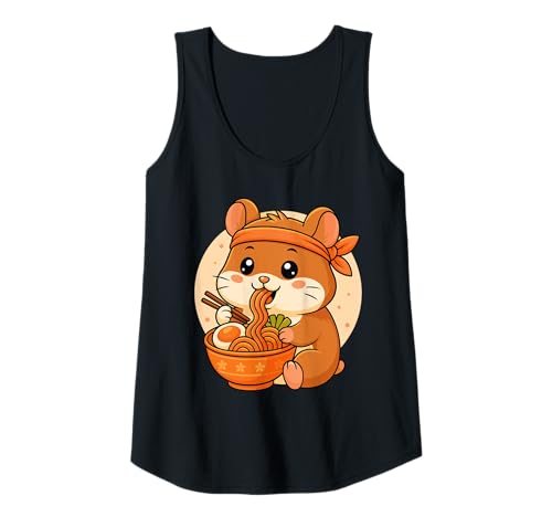Damen Kawaii Hamster Essen Ramen Grafik Japanischer Hamster Grafik Tank Top Damen Kawaii Hamster Essen Ramen Grafik Japanischer Hamster Grafik Tank Top von Hamster Eating Ramen Funny Japanese Kawaii Design