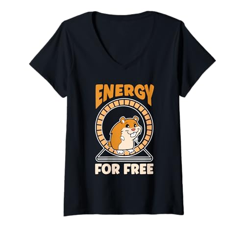 Damen Hamster Hamster Besitzer Hamster Haustier Tier Nager T-Shirt mit V-Ausschnitt Damen Hamster Hamster Besitzer Hamster Haustier Tier Nager T-Shirt mit V-Ausschnitt von Hamster Hamster owner