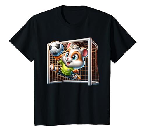 Kinder Fußball Torwart Hamster T-Shirt Kinder Fußball Torwart Hamster T-Shirt von Hamster-Motive & Hamster Sprüche Outfit