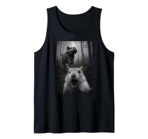 Lustiger Hamster Dinosaurier Trex Selfie Tierliebhaber Jungen Mädchen Tank Top von HamsterAxis1