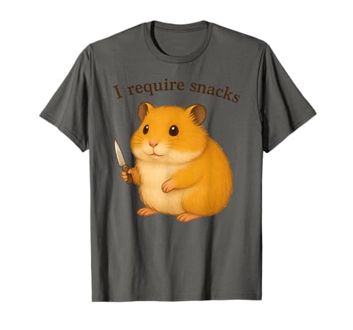 Lustiger Hamster I Require Snacks Tier Mama Papa T-Shirt von HamsterAxis1