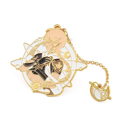 1pc Genshin Impact Charakter Metall Abzeichen Anime ist geeignet für Cos, Sammlung, Metall von Hanaiette