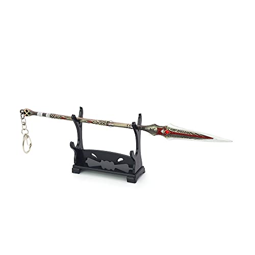 God of War Chaos Blade Thunder Hammer Axt Waffenmodell Schlüsselanhänger mit Display Ständer für Anime Fans, Stil 2, Einheitsgröße von Hanaiette