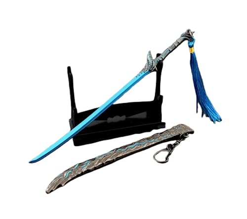 Hanaiette 1 x Devil May Cry-Schlüsselanhänger, Waffenmodell, Metallhandwerk mit Waffen-Präsentationsständer, Stil 2, Einheitsgröße von Hanaiette