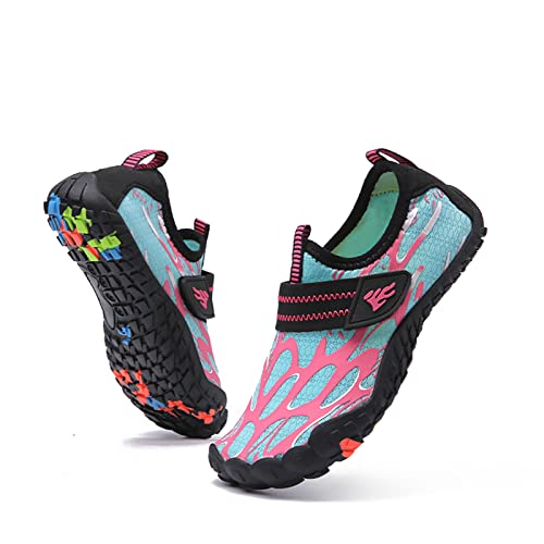 Hanani Badeschuhe Kinder Jungen Mädchen Schwimmschuhe Wasserschuhe Kinder Leichte Barfußschuhe Kinder Schnell Trocknend Strandschuhe Aquaschuhe Mondlicht EU31 von Hanani