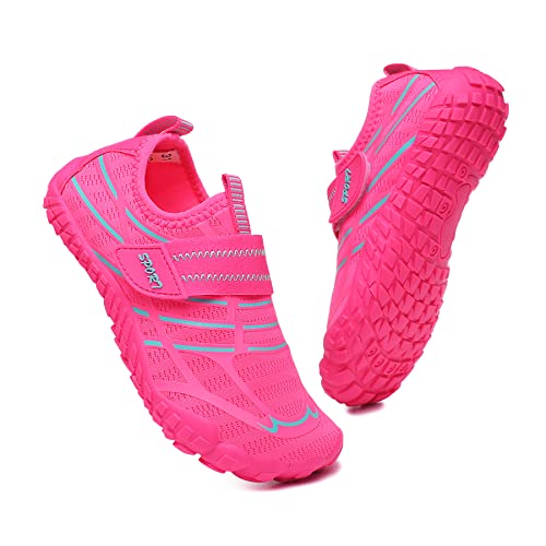 Hanani Badeschuhe Kinder Jungen Mädchen Schwimmschuhe Wasserschuhe Kinder Leichte Barfußschuhe Kinder Schnell Trocknend Strandschuhe Aquaschuhe Rot EU31 von Hanani