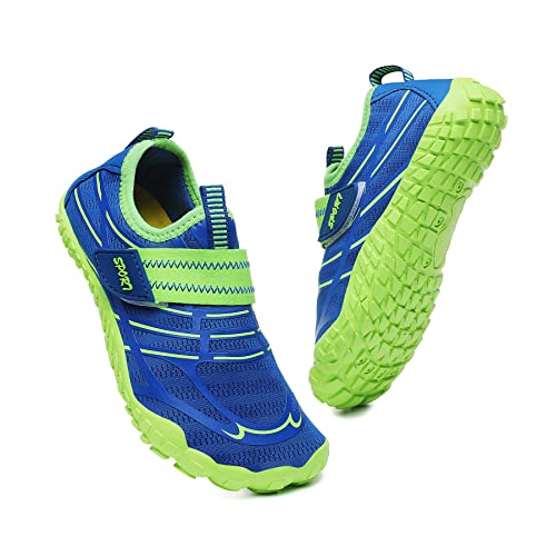 Hanani Badeschuhe Kinder Jungen Mädchen Schwimmschuhe Wasserschuhe Kinder Leichte Barfußschuhe Kinder Schnell Trocknend Strandschuhe Aquaschuhe blau EU31 von Hanani