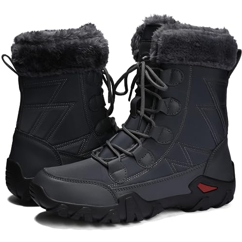 Herren Winterstiefel Schneestiefel Warme Gefüttert Anti-Rutsch Trekking Wanderschuhe Winterschuhe Outdoor Boots Stiefeletten von Hanani