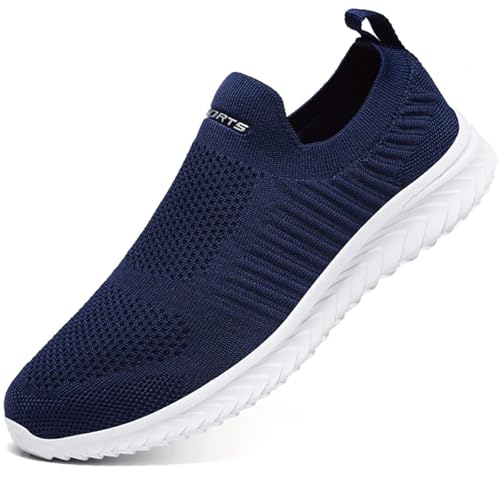 Sneaker Herren Damen Laufschuhe Sportschuhe Turnschuhe Leichtgewichts Walkingschuhe Atmungsaktiv Outdoor Fitness Schuhe Freizeit Straßenlaufschuhe Wanderschuhe DunkelBlau 44EU von Hanani