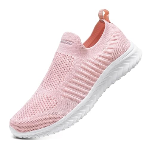 Sneaker Herren Damen Laufschuhe Sportschuhe Turnschuhe Leichtgewichts Walkingschuhe Atmungsaktiv Outdoor Fitness Schuhe Freizeit Straßenlaufschuhe Wanderschuhe Rosa 41EU von Hanani