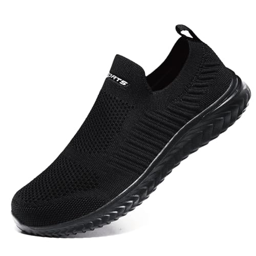 Sneaker Herren Damen Laufschuhe Sportschuhe Turnschuhe Leichtgewichts Walkingschuhe Atmungsaktiv Outdoor Fitness Schuhe Freizeit Straßenlaufschuhe Wanderschuhe Schwarz 43EU von Hanani