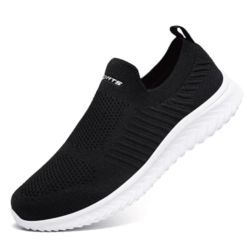 Sneaker Herren Damen Laufschuhe Sportschuhe Turnschuhe Leichtgewichts Walkingschuhe Atmungsaktiv Outdoor Fitness Schuhe Freizeit Straßenlaufschuhe Wanderschuhe SchwarzWeiß 39EU von Hanani