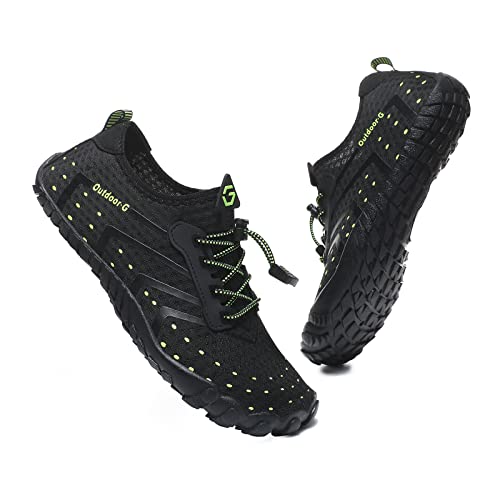 Wasserschuhe Badeschuhe Damen Herren Strandschuhe Schnell Trocknend Drainagelöcher Strand Schwimmschuhe Meeresschuh Surfschuhe Poolschuhe Unisex Barfußschuhe für Kajakfahren Fitnessstudio Schwarz EU39 von Hanani
