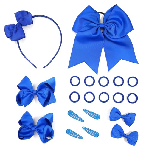 Hanaoops 20 Stück Schleife Haarspange Haarschmuck-set Mädchen Haarband Haarklammer Groß Schleifen Haarspange Stirnband Haarseil Set Baby Kinder für Geburtstag Weihnachten Kindertagsgeschenk von Hanaoops