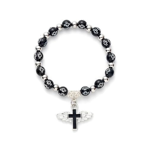 Hanaoops Armband Damen Kreuzanhänger Elastisch Armband für Beste Mama zum Muttertag Geburtstag Weihnachten von Hanaoops