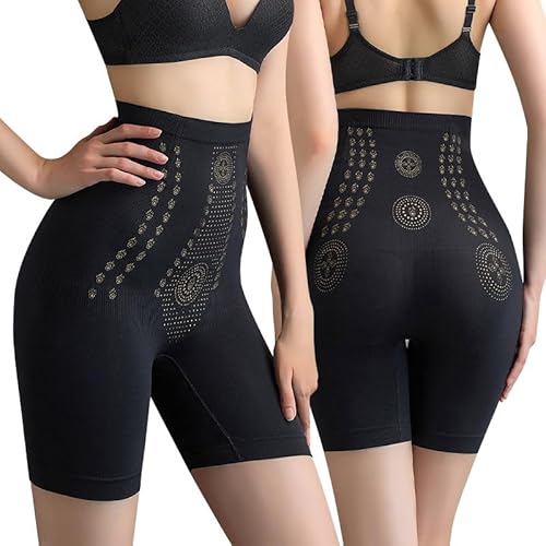 Hanaoops Fiber Restoration Miederslips Shaper Unterhosen Hohe Taille Abnehmen Damen Ice Silk Ion Shaping Shorts Schwarz L von Hanaoops
