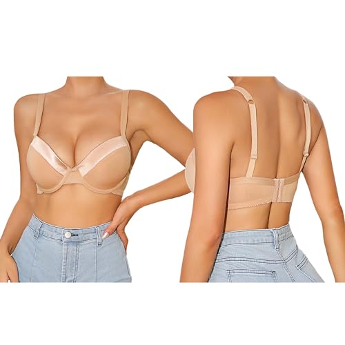 Minimizer BH Damen Soft T Shirt BHS mit Licht Gepolstert Push Up Bügel BH Klassische Bustier Damen BH FS-34B/75B von Hanaoops