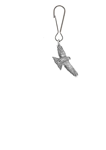 CreatedByJake PPB11 Roter Drachenvogel aus feinem englischen Zinn auf einem Reißverschlussschieber für Mäntel, Taschen etc von Hand Creations