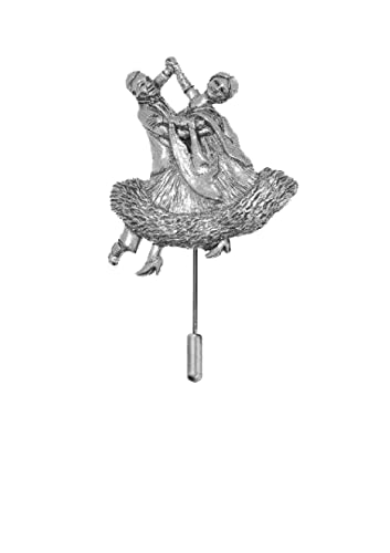 CreatedByJake ppg08 Ballsaal Tänzer aus feinem englischen Zinn an Krawattennadel, Mütze, Schal, Kragen, Mantel von Hand Creations