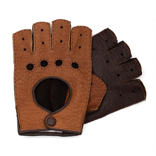 FERDINAND - Fingerlose Peccary Autofahrer Handschuhe im zweifarbigen Design, handgenäht, Halbfinger, Cabriohandschuhe FERDINAND - Fingerlose Peccary Autofahrer Handschuhe im zweifarbigen Design, handgenäht, Halbfinger, Cabriohandschuhe von Hand Gewand by Weikert