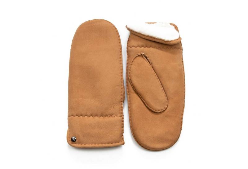 Hand Gewand by Weikert Lederhandschuhe LILLY - Sportliche Fäustlinge aus spanischem Merino-Lammfell von Hand Gewand by Weikert
