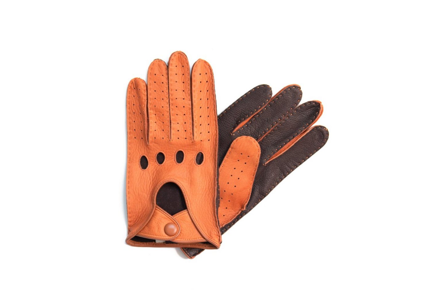 Hand Gewand by Weikert Lederhandschuhe CARLA - Hirschleder Auto-Handschuhe für Damen, handgenäht mit Touchscreen Funktion, ungefüttert von Hand Gewand by Weikert