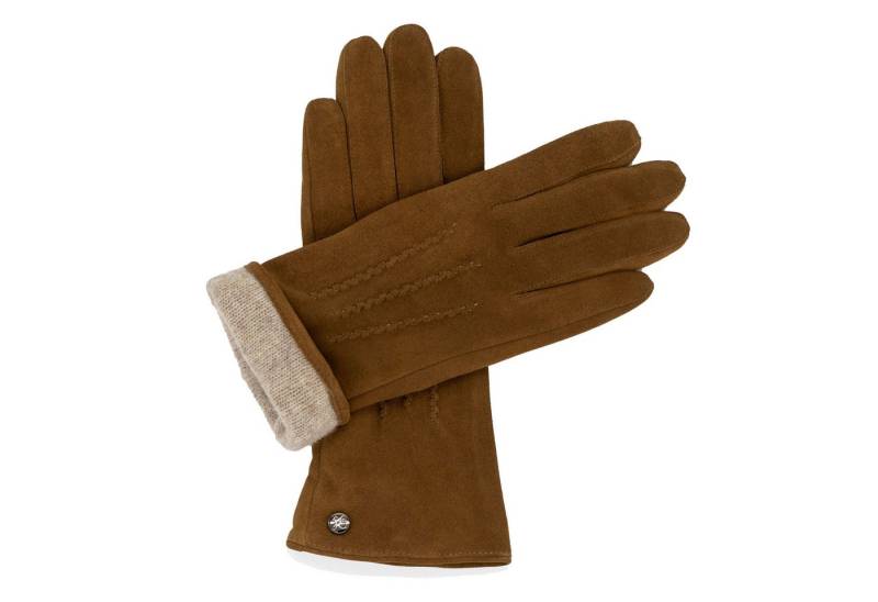 Hand Gewand by Weikert Lederhandschuhe LEYLA – Lamm-Velour-Lederhandschuhe mit Kaschmir-Wolle Fütterung von Hand Gewand by Weikert