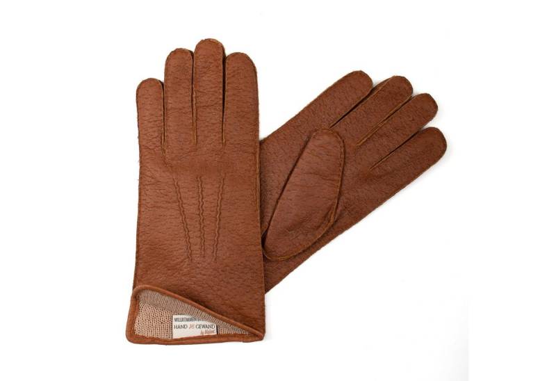 Hand Gewand by Weikert Lederhandschuhe SIR HELMUT- Peccary Lederhandschuhe mit Alpaka gefüttert von Hand Gewand by Weikert