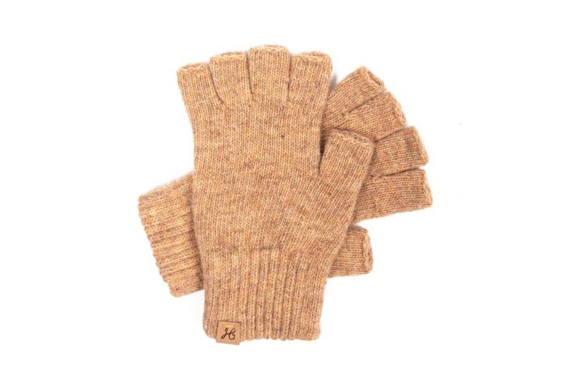 Hand Gewand by Weikert Strickhandschuhe MARIE - Halbfinger Strickhandschuhe mit Strickbund am Puls, fingerlos von Hand Gewand by Weikert